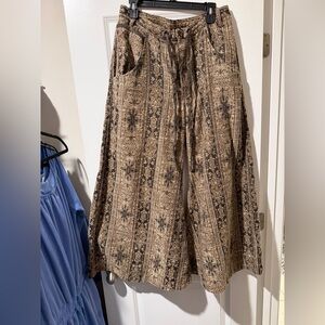 Free People Black and Brown Flare leg pants 🔥 Size 12